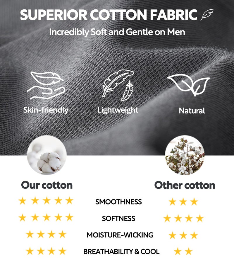 DAVID ARCHY Men's Pajamas Set Soft Cotton Long Sleeve Sleepwear Comfy Loungewear Pjs with Pockets (XL, Dark Gray) - Image 2